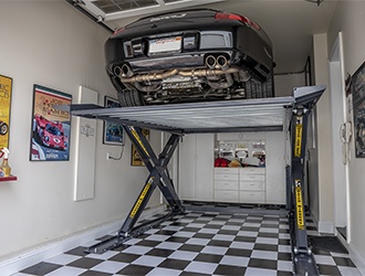Autostacker Parking Lift in a Small Garage