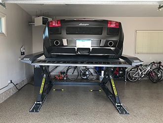 Lifted Lambo for Car Storage by Autostacker Parking Lift